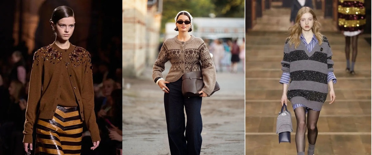 秋冬衣橱必备！2025毛衣9大流行趋势：Polo领显活力、针织套装省搭配，新手也能穿对