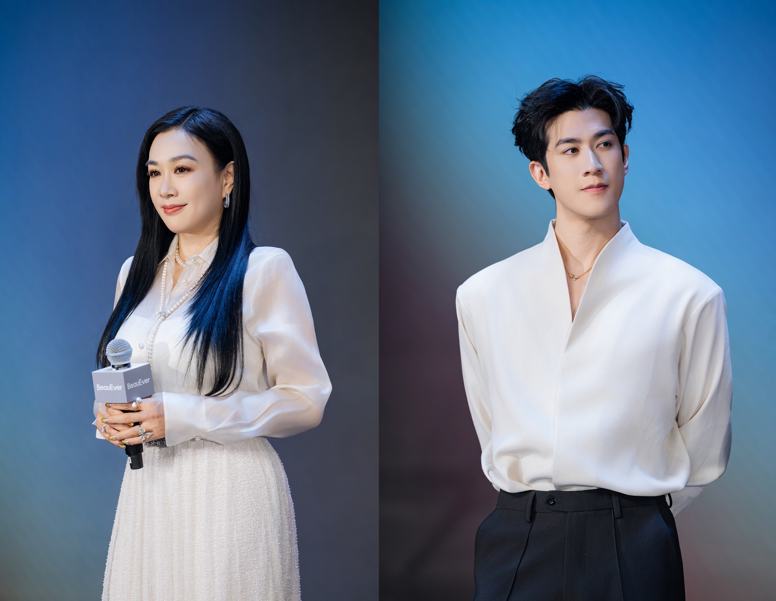 (左)演员钟丽缇(右)演员李治廷 (左)演员钟丽缇(右)演员李治廷